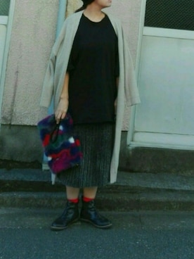 「アイテム（クラッチバッグ）」を使った、がをさん（レディース・161cm）の秋コーディネート