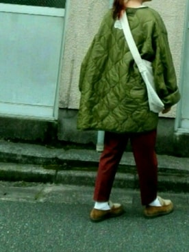 「アイテム（その他アウター、グリーン系）」を使った、がをさん（レディース・161cm）の秋コーディネート