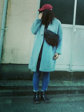 「アイテム（ボディバッグ/ウエストポーチ）」を使った、がをさん（レディース・161cm）の秋コーディネート