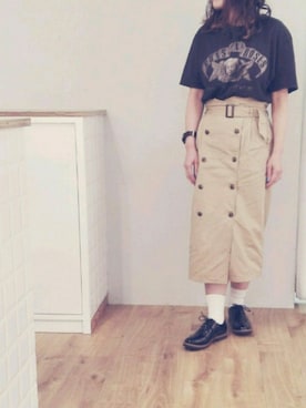 「白ソックス」｜がをさん（レディース・161cm）の春コーディネート