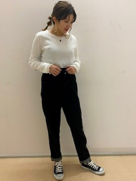 「Sugar spoon（シュガースプーン）のアイテム」を使った、bu____さん（レディース・156cm）の秋コーディネート