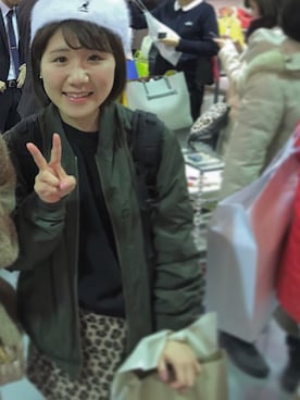 「ショッピング」｜「アイテム（ブルゾン）」を使った、ゆうおもちさん（レディース・154cm）の冬コーディネート