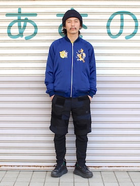 「アイテム（ナイロンジャケット）」を使った、YUUCHIDAさん（メンズ・173cm・30代）の春コーディネート