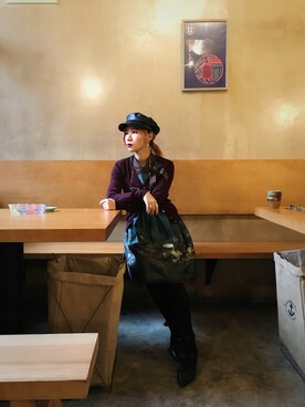 「axes femme（アクシーズファム）のアイテム（アンサンブル）」を使った、須佐しずかさん（レディース・167cm）の冬コーディネート