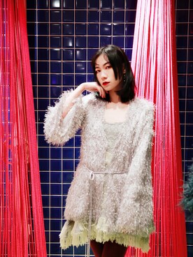 「aliceMcCALL（アリスマッコール）のアイテム（その他アウター）」を使った、須佐しずかさん（レディース・167cm）の冬コーディネート