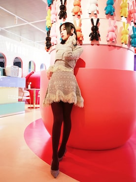 「aliceMcCALL（アリスマッコール）のアイテム（ブルゾン）」を使った、須佐しずかさん（レディース・167cm）の冬コーディネート