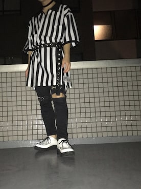 「H&M（エイチ・アンド・エム）のアイテム（チョーカー）」を使った、h@rukaさん（メンズ・161cm）の秋コーディネート