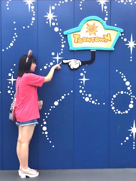「アイテム（レインシューズ、シルバー系）」を使った、ヒヨさん（レディース・157cm）の夏コーディネート
