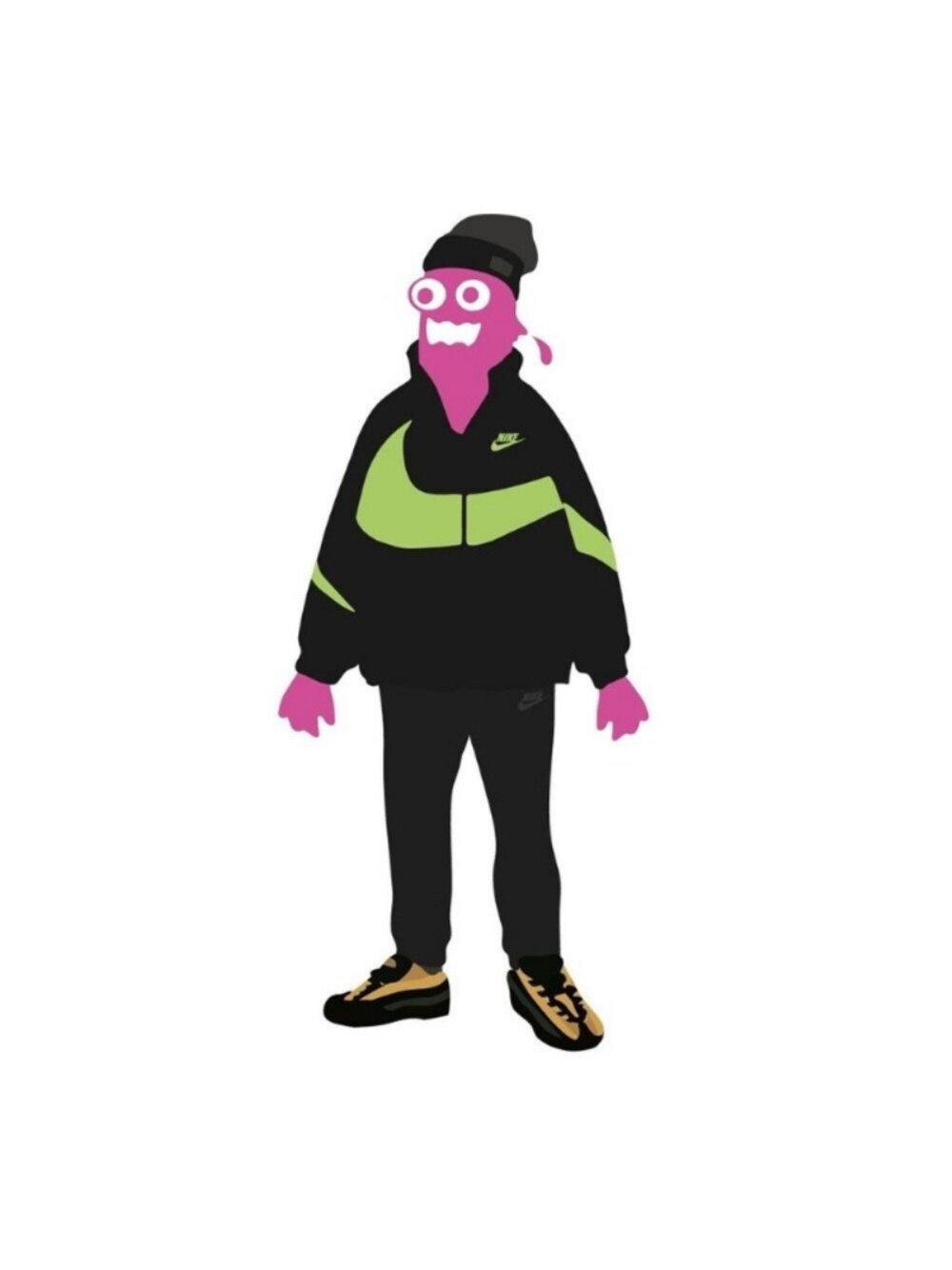 「NIKE、冬コーデ、NIKE AIR MAX、今日のコーデ、秋コーデ、やっぱりストリートが好き、ボア、ナイキスニーカー、ニット帽、ラフ」｜「NIKEのNIKE AIR MAX 95 ESSENTIAL AT9865-014（スニーカー、ブラウン系）」を使った、zozopeaceeさん（メンズ・177cm）の秋コーディネートの1枚目の写真