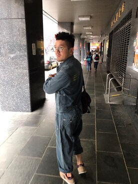 「アイテム（つなぎ/オールインワン）」を使った、louis さん（メンズ・173cm）の夏コーディネート