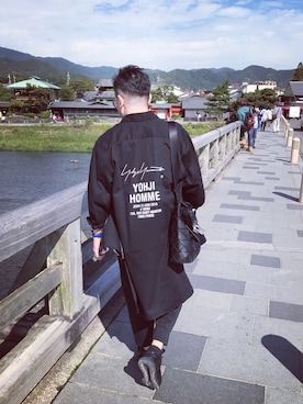「Yohji Yamamoto（ヨウジヤマモト）のアイテム（その他アウター）」を使った、louis さん（メンズ・173cm）の秋コーディネート