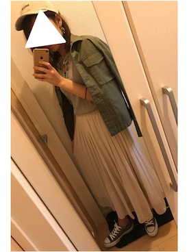 「AZUL（アズール）のアイテム（キャップ）」を使った、MICHIRUさん（レディース・159cm）の春コーディネート