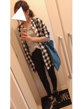 「AZUL（アズール）のアイテム（キャップ）」を使った、MICHIRUさん（レディース・159cm）の春コーディネート