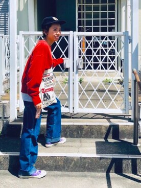 「BIG SMITH（ビッグスミス）のアイテム」を使った、apyiさん（レディース・153cm）の冬コーディネート
