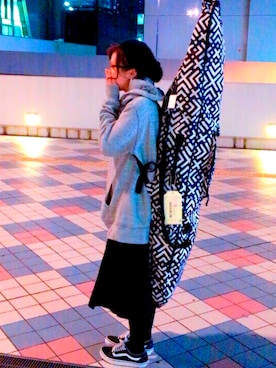 「Lattice（Lattice）のアイテム（ハンチング/ベレー帽）」を使った、Mahoさん（レディース・155cm）の冬コーディネート