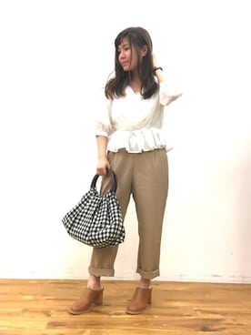 「アイテム（腕時計）」を使った、ふたわたりさん（レディース・149cm）の春コーディネート