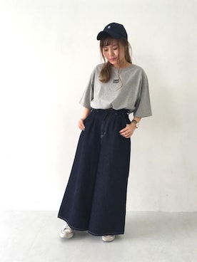 「FILA（フィラ）のアイテム（帽子）」を使った、ふたわたりさん（レディース・150cm）の春コーディネート