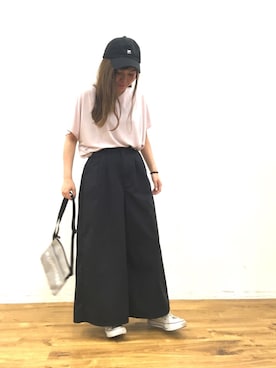 「FILA（フィラ）のアイテム（帽子）」を使った、ふたわたりさん（レディース・150cm）の春コーディネート