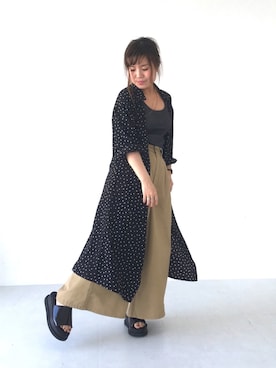 「Lee（リー）のアイテム（その他パンツ）」を使った、ふたわたりさん（レディース・150cm）の春コーディネート
