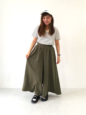 「VANS（バンズ）のアイテム（帽子）」を使った、ふたわたりさん（レディース・150cm）の夏コーディネート