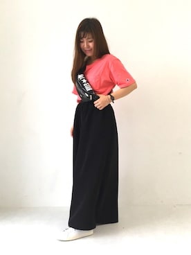 「アイテム（ボディバッグ/ウエストポーチ）」を使った、ふたわたりさん（レディース・150cm）の夏コーディネート