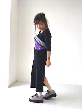 「アイテム（ボディバッグ/ウエストポーチ）」を使った、ふたわたりさん（レディース・150cm）の夏コーディネート