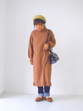 「アイテム（ハンチング/ベレー帽）」を使った、ふたわたりさん（レディース・150cm・20代）の秋コーディネート