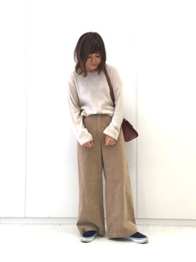 「E hyphen world gallery（イーハイフンワールドギャラリー）のアイテム（ハンドバッグ）」を使った、ふたわたりさん（レディース・150cm）の秋コーディネート