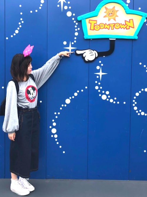 ふたわたり E Hyphen World Gallery Disneyのtシャツ カットソーを使ったコーディネート Wear