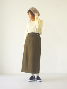 「アイテム（ハンチング/ベレー帽）」を使った、ふたわたりさん（レディース・150cm・20代）の秋コーディネート