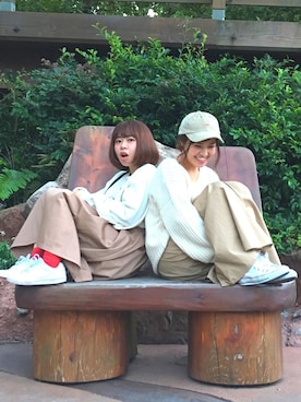 「Lee（リー）のアイテム（キャップ）」を使った、ふたわたりさん（レディース・150cm）の秋コーディネート