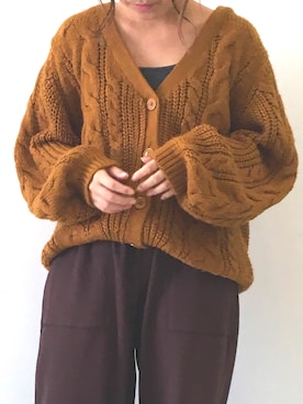 「E hyphen world gallery（イーハイフンワールドギャラリー）のラメリブタンクトップ（タンクトップ）」を使った、ふたわたりさん（レディース・150cm）の秋コーディネート