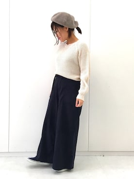 「アイテム（ハンチング/ベレー帽）」を使った、ふたわたりさん（レディース・150cm・20代）の秋コーディネート