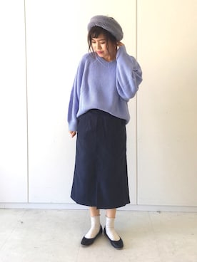 「アイテム（バレエシューズ）」を使った、ふたわたりさん（レディース・150cm・20代）の冬コーディネート