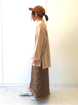 「レオパードスカート」｜ふたわたりさん（レディース・150cm）の冬コーディネート