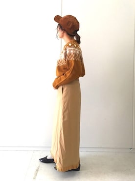 「KANGOL（カンゴール）のアイテム（キャップ）」を使った、ふたわたりさん（レディース・150cm）の冬コーディネート