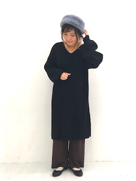 「アイテム（バレエシューズ）」を使った、ふたわたりさん（レディース・150cm・20代）の冬コーディネート