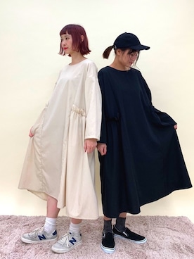 「アイテム（スリッポン）」を使った、ふたわたりさん（レディース・150cm・20代）の冬コーディネート