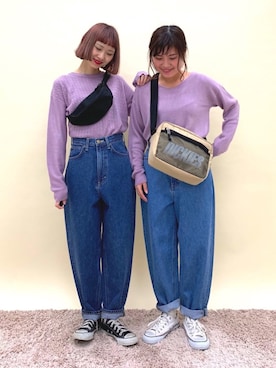 「ペアルック」｜ふたわたりさん（レディース・150cm）の冬コーディネート