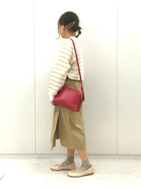 「おでかけ」｜「アイテム（パンプス）」を使った、ふたわたりさん（レディース・150cm）の冬コーディネート