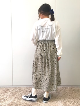 「バックプリント」｜ふたわたりさん（レディース・150cm）の春コーディネート