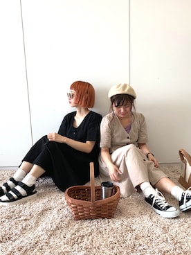 「ペアルック」｜ふたわたりさん（レディース・150cm）の春コーディネート