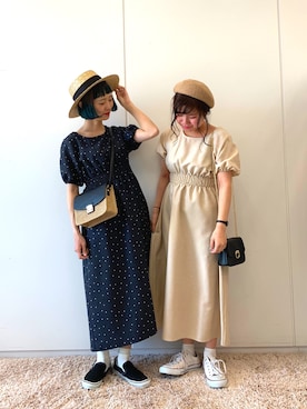 「ペアルック」｜ふたわたりさん（レディース・150cm）の春コーディネート