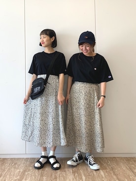 「ペアルック」｜ふたわたりさん（レディース・150cm）の春コーディネート