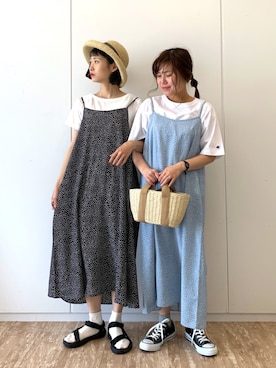 「ペアルック」｜ふたわたりさん（レディース・150cm）の夏コーディネート