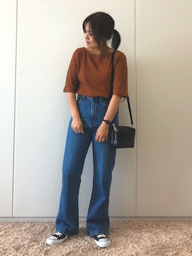 「フレアデニム」｜ふたわたりさん（レディース・150cm）の夏コーディネート