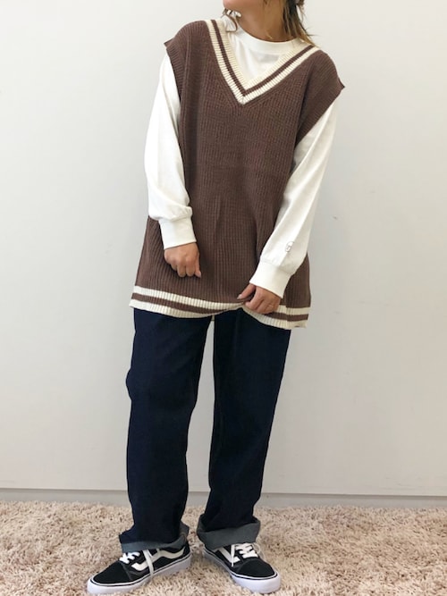 E Hyphen World Galleryふたわたりさんのニット セーターを使ったコーディネート Zozotown