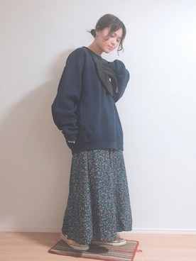 「アイテム（ボディバッグ/ウエストポーチ）」を使った、ふたわたりさん（レディース・150cm・20代）の秋コーディネート