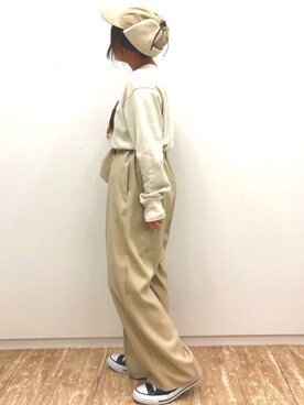 「Lee（リー）のアイテム（帽子）」を使った、ふたわたりさん（レディース・150cm）の秋コーディネート