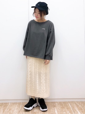 「クリスマス」｜「アイテム（キャップ）」を使った、ふたわたりさん（レディース・150cm）の冬コーディネート